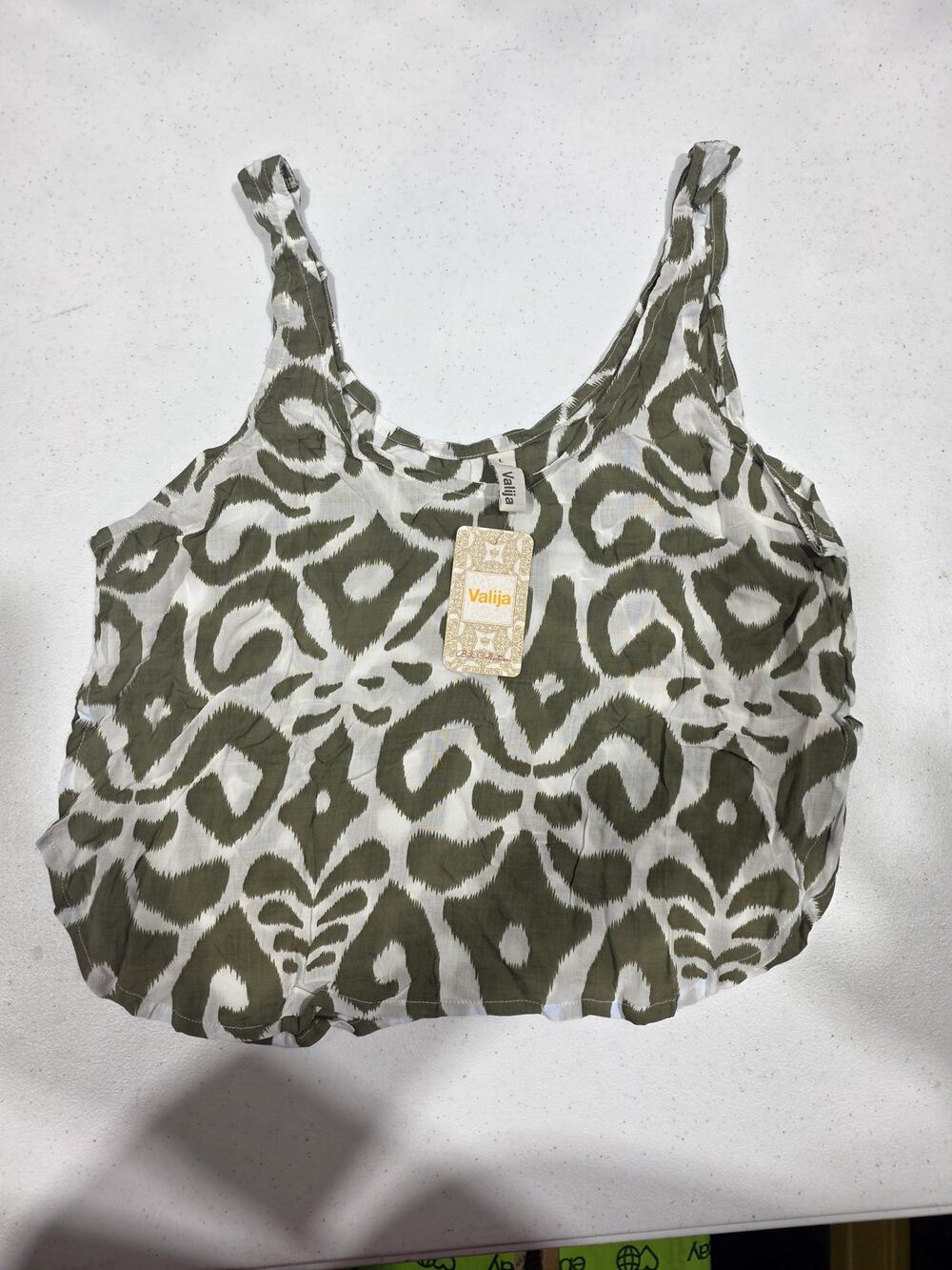 Valija bohemian-chic tank in abstract Grey-large